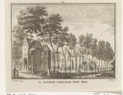 Veduta del castello Den Engh, Vleuten - 1773 da Jan de Beijer